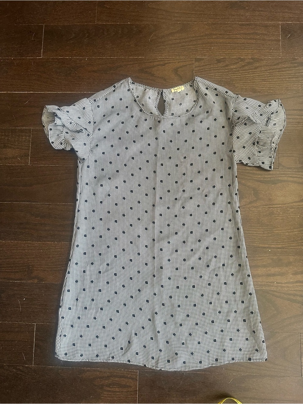 Lily White Navy and White Polka Dot oversized summer Dress